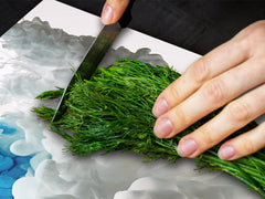 UNIQUE Tempered GLASS Kitchen Board – Abstract Series DD14 A stain of paint