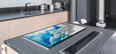 UNIQUE Tempered GLASS Kitchen Board – Abstract Series DD14 A stain of paint