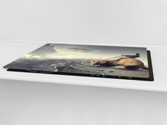 Induction Cooktop Cover – Glass Worktop saver: Fantasy and fairy-tale series DD18 Stop over the precipice 1