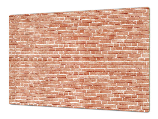 GIGANTIC CUTTING BOARD and Cooktop Cover - Glass Kitchen Board DD35 Textures and tiles 1 Series: Vintage red brick texture