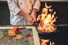 Gigantic Worktop saver and Pastry Board - Tempered GLASS Cutting Board DD21 Marbles 1 Series: Luxurious dark grey marble