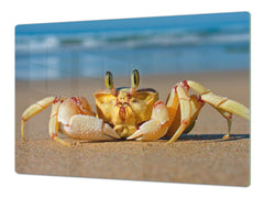 Gigantic Worktop saver and Pastry Board - Tempered GLASS Cutting Board Animals series DD01 Crab