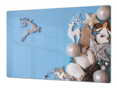 HUGE TEMPERED GLASS COOKTOP COVER - DD30 Christmas Series: Christmas theme