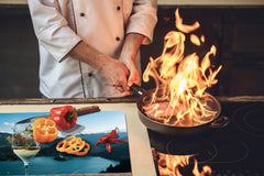 BIG KITCHEN PROTECTION BOARD or Induction Cooktop Cover - Wine Series DD04 A glass of wine 1