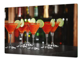 LARGE CUTTING BOARD and Cooktop Cover – Worktop saver; Drinks Series DD11 Orange Cosmopolitan