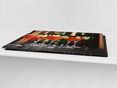 LARGE CUTTING BOARD and Cooktop Cover – Worktop saver; Drinks Series DD11 Orange Cosmopolitan