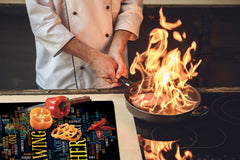 GIGANTIC CUTTING BOARD and Cooktop Cover - Expressions Series DD17 ESCHER Cloud