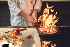 ENORMOUS Tempered GLASS Chopping Board - Flower series DD06A Orchid 3