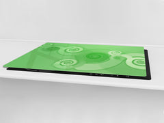 UNIQUE Tempered GLASS Kitchen Board – Abstract Series DD14 Green theme