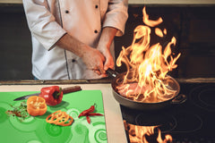 UNIQUE Tempered GLASS Kitchen Board – Abstract Series DD14 Green theme