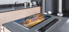 Gigantic KITCHEN BOARD & Induction Cooktop Cover - Water Series DD10 Water wave