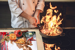 HUGE TEMPERED GLASS COOKTOP COVER - DD30 Christmas Series: Golden angel 2