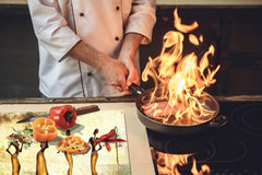 HUGE TEMPERED GLASS COOKTOP COVER - Egyptian Series DD15 Egyptian women