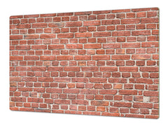 GIGANTIC CUTTING BOARD and Cooktop Cover - Glass Kitchen Board DD35 Textures and tiles 1 Series: Classic red brick pattern