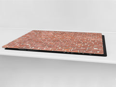 GIGANTIC CUTTING BOARD and Cooktop Cover - Glass Kitchen Board DD35 Textures and tiles 1 Series: Classic red brick pattern
