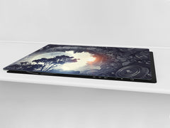 Induction Cooktop Cover – Glass Worktop saver: Fantasy and fairy-tale series DD18 Digital world