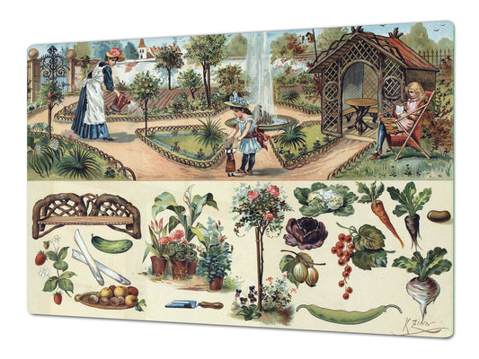 Worktop saver and Pastry Board – Cooktop saver; Series: Outside Series DD19 Fairytale garden