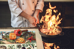 Worktop saver and Pastry Board – Cooktop saver; Series: Outside Series DD19 Fairytale garden