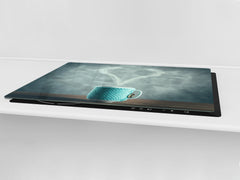 Worktop saver and Pastry Board – Glass Kitchen Board- Coffee series DD07 I love coffee 2