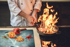 Worktop saver and Pastry Board – Glass Kitchen Board- Coffee series DD07 I love coffee 2