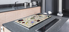 Induction Cooktop Cover – Glass Worktop saver: Fantasy and fairy-tale series DD18 Inspired by Miró