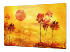 GIGANTIC CUTTING BOARD and Cooktop Cover- Image Series DD05A Evening in the clearing 2