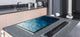 BIG KITCHEN BOARD & Induction Cooktop Cover – Glass Pastry Board DD34 Rusted textures Series: Thorny waves