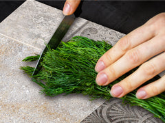 HUGE Cutting Board – Worktop saver and Pastry Board – Glass Kitchen Board DD37 Vintage leaves and patterns Series: Stone mosaic background