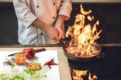 Induction Cooktop Cover – Glass Cutting Board- Flower series DD06B White flowers 1