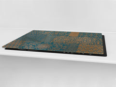 ENORMOUS Tempered GLASS Chopping Board - Induction Cooktop Cover DD36 Textures and tiles 2 Series: Indian style patchwork