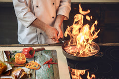 HUGE TEMPERED GLASS CHOPPING BOARD – Bread and flour series DD09 Fresh bread 6