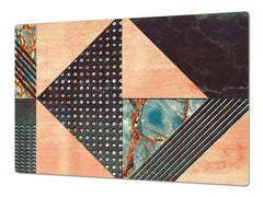 ENORMOUS Tempered GLASS Chopping Board - Induction Cooktop Cover DD36 Textures and tiles 2 Series: Diverse tile pattern