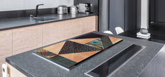 ENORMOUS Tempered GLASS Chopping Board - Induction Cooktop Cover DD36 Textures and tiles 2 Series: Diverse tile pattern