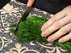 HUGE Cutting Board – Worktop saver and Pastry Board – Glass Kitchen Board DD37 Vintage leaves and patterns Series: Sculpted mosaic pattern