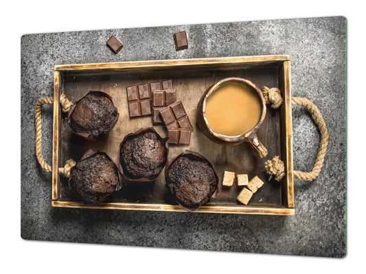 Salvaencimera Extra-Grande de vidrio templado: Serie de Tartas y Dulces DD13 Muffins 1