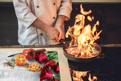 Cubierta de placa de inducción - Tabla para cortar vidrio - Serie de flores DD06B Rosa roja 2