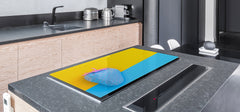 UNIQUE Tempered GLASS Kitchen Board Fruit and Vegetables series DD02 Blue strawberry
