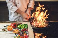 UNIQUE Tempered GLASS Kitchen Board Fruit and Vegetables series DD02 Vegetables on boards