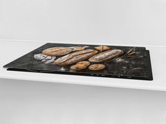 HUGE TEMPERED GLASS CHOPPING BOARD – Bread and flour series DD09 Fresh bread 7