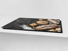 HUGE TEMPERED GLASS CHOPPING BOARD – Bread and flour series DD09 Fresh bread 8