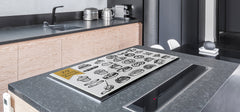 Tempered GLASS Cutting Board - Glass Kitchen Board; Cakes and Sweets Serie DD13 A bakery