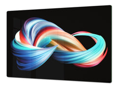 UNIQUE Tempered GLASS Kitchen Board – Abstract Series DD14 Infinite wave