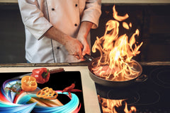 UNIQUE Tempered GLASS Kitchen Board – Abstract Series DD14 Infinite wave