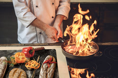 HUGE TEMPERED GLASS CHOPPING BOARD – Bread and flour series DD09 Fresh bread 9