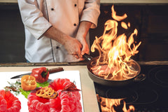 UNIQUE Tempered GLASS Kitchen Board Fruit and Vegetables series DD02 Raspberries