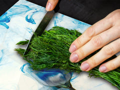 Cubierta de placa de inducción - Tabla para cortar vidrio - Serie de flores DD06B Una rosa azul