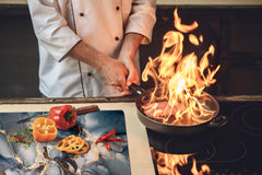 HUGE TEMPERED GLASS COOKTOP COVER – Glass Cutting Board and Worktop Saver DD33 Colourful abstractions Series: Fluid art painting