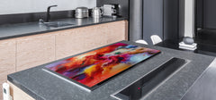UNIQUE Tempered GLASS Kitchen Board – Abstract Series DD14 Colorful spots
