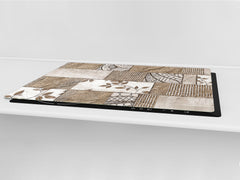 ENORMOUS Tempered GLASS Chopping Board - Induction Cooktop Cover DD36 Textures and tiles 2 Series: Sculpted tile texture