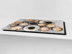 Worktop saver and Pastry Board – Glass Kitchen Board- Coffee series DD07 Coffee 6